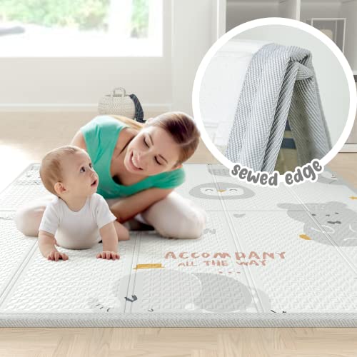 ZEEBABA Baby Playpen with Mat, 47x47inch Playpen, Playpen for Babies and Toddlers, Small Baby Play Pens, Large Playpen for Toddler, Play Yard for Infants with 47 Play Mat, Playard with Gate