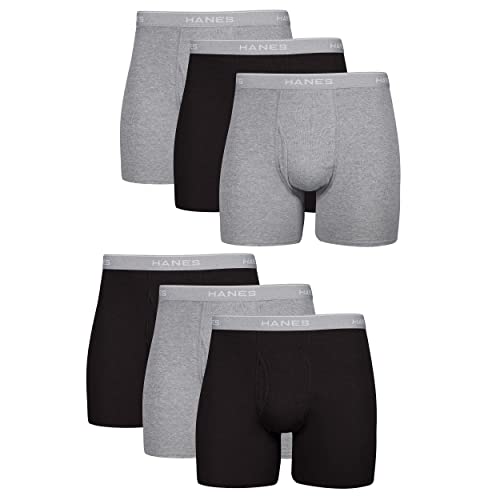 Hanes Men Hanes Boxer Briefs, Cool Dri Moisture-Wicking Underwear, Cotton No-Ride-up for Men, Multi-Packs Available