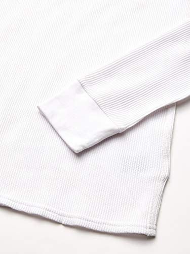 Amazon Essentials Women's Waffle Snug Fit Pajama Set, White, Medium