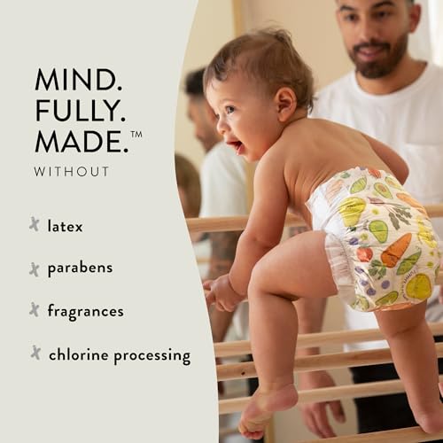 The Honest Company Clean Conscious Diapers | Plant-Based, Sustainable | Skys the Limit + Wingin It | Super Club Box, Size 6 (35+ lbs), 88 Count