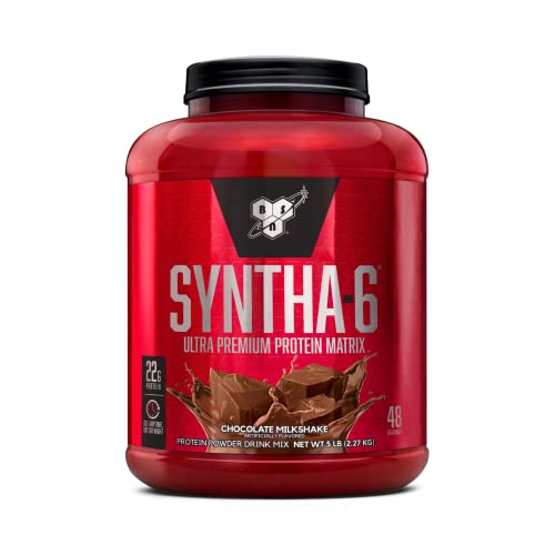 BSN SYNTHA-6 Whey Protein Powder with Micellar Casein, Chocolate Milk Protein Isolate Powder, Chocolate Milkshake, 97 Servings (Package May Vary)