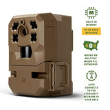Moultrie Mobile Edge Cellular Trail Camera -Auto Connect - Nationwide Coverage - 720p Video with Audio - Built in Memory - Cloud Storage - 80 ft Low Glow IR LED Flash