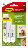Command Medium and Large Picture Hanging Strips, Damage Free Hanging Picture Hangers, No Tools Wall Hanging Strips for Living Spaces, White, 8 Medium Pairs and 8 Large Pairs