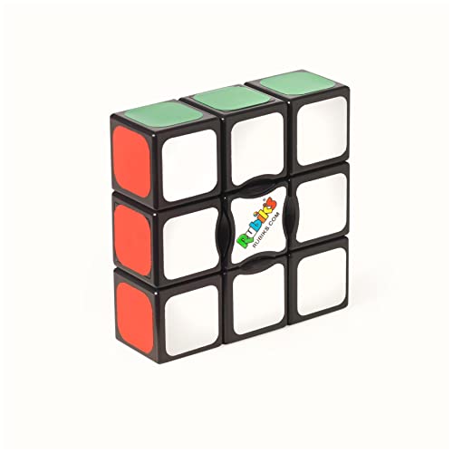 Rubik’s Edge, 3x3x1 Rubik’s Cube for Beginners Single Layer Puzzle Retro Educational Brain Teaser Travel Fidget Toy, for Adults & Kids Ages 8 and up