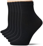 Hanes Ultimate womens 6-pack Ankle athletic socks, White, Shoe Size 5-9 US