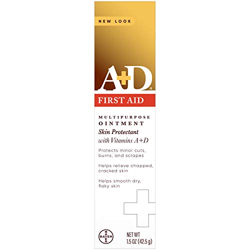 A+D First Aid Healing Ointment - Moisturizing Skin Protectant for Dry Cracked Heels, Elbows, Hands and Lips - Use After Hand Washing, Packaging May Vary, Multicolor – 1.5 oz Tube