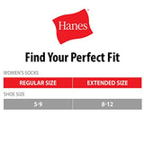 Hanes womens 10-pair Value Pack Crew fashion liner socks, White, 8 12 US