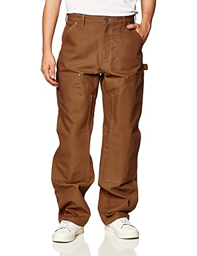 Carhartt Mens Firm Duck Double-Front Work Dungaree Pant - 34W x 32L - Carhartt Brown