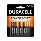 Duracell Coppertop AA Batteries with Power Boost Ingredients, 12 Count Pack Double A Battery with Long-lasting Power, Alkaline AA Battery for Household and Office Devices