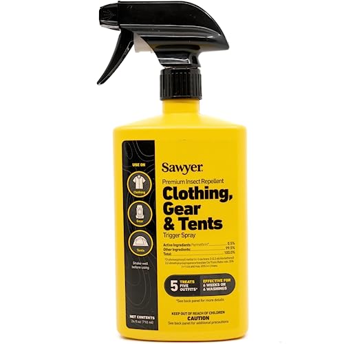 Sawyer Products SP6572 Twin Pack Premium Permethrin Clothing Insect Repellent Trigger Spray, 24 oz,Yellow