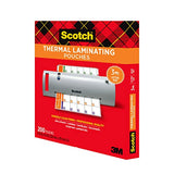 Scotch Thermal Laminating Pouches, 200 Count, Clear, 3 mil., Laminate Business Cards, Banners and Essays, Ideal Office or School Supplies, Fits Letter Sized (8.9 in. × 11.4 in.) Paper