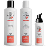 Nioxin System Kit 1, Hair Strengthening & Thickening Treatment, Treats & Hydrates Sensitive or Dry Scalp, Reduces Hair Breakage, For Natural Hair with Light Thinning, Full Size (3 Month Supply)