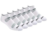 Saucony Men's Multi-Pack Mesh Ventilating Comfort Fit Performance No-Show Socks, Black Basic (6 Pairs), Shoe Size 13-15