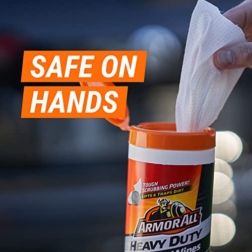 Armor All Heavy Duty Cleaning Wipes, Interior & Exterior Car Cleaning Wipes – 75 Count