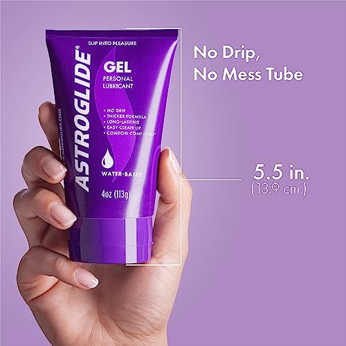 Astroglide Gel, Water-Based Lubricant Sex Gel for Couples, Men and Women (4 oz., Pack of 3) | Stay-Put Personal Lubricant | Long-Lasting Sex Lube | Condom Compatible | Made in the USA