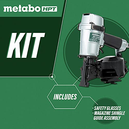 Metabo HPT Roofing Nailer | Pro Preferred Brand of Pneumatic Nailers | 16 Degree Magazine | Accepts 7/8-Inch to 1-3/4-Inch Nails | Ideal for Asphalt Roofing Shingles & Insulation Boards | NV45AB2