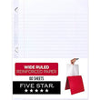 Five Star Loose Leaf Paper, Notebook Paper, Graph Paper, Reinforced Filler Paper, Fights Ink Bleed, 8.5 x 11, 80 Sheets (170122), White