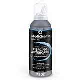 MediCleanse Sterile Saline Piercing Fine Mist Spray 7.5 Ounce, Pack of 2, All Natural, No Alcohol, Vegan Friendly, for Piercings and Tattoos - Made in USA