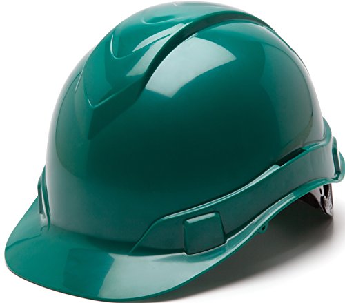 Pyramex Ridgeline Cap Style Hard Hat, 6-Point Ratchet Suspension, Green