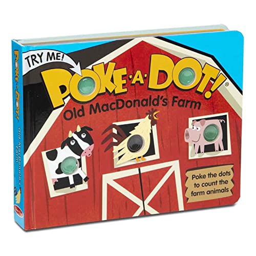 Melissa & Doug Childrens Book - Poke-a-Dot Old MacDonald’s Farm (Board Book with Buttons to Pop) - Farmyard Pop It / Push Pop Book For Toddlers And Kids Ages 3+