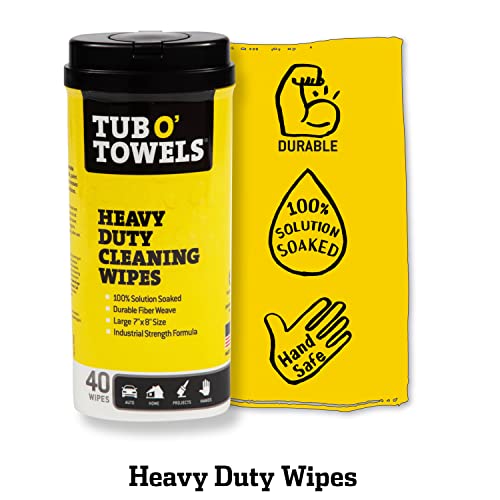 Tub O' Towels Household Cleaning Wipes Variety Pack, 7" x 8", 4-Pack