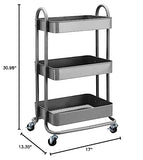 Amazon Basics 3-Tier Rolling Utility or Kitchen Cart - Dusty Pink