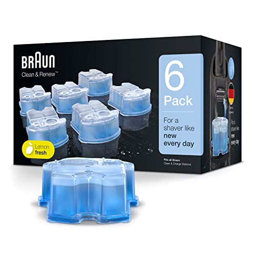 Braun Clean & Renew Refill Cartridges CCR, Replacement Shaver Cleaner Solution for Clean&Charge Cleaning System, Pack of 10, Packaging May Vary