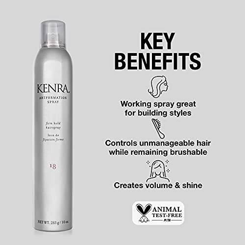 Kenra Artformation Spray 18 80% | Firm Hold Hairspray | Volume & Styling Control | Fast-dying Formula| All Hair Types | 10 oz