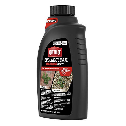 Ortho GroundClear Year Long Vegetation Killer1 - Concentrate, Visible Results in 3 Hours, Kills Weeds and Grasses to the Root When Used as Directed, Up to 1 Year of Weed and Grass Control, 2 gal.