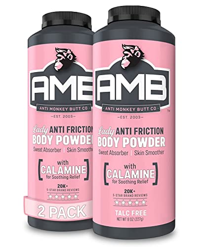 Anti Monkey Butt, Lady's Body Powder with Calamine, Prevents Chafing and Absorbs Sweat, Talc Free, 8 oz