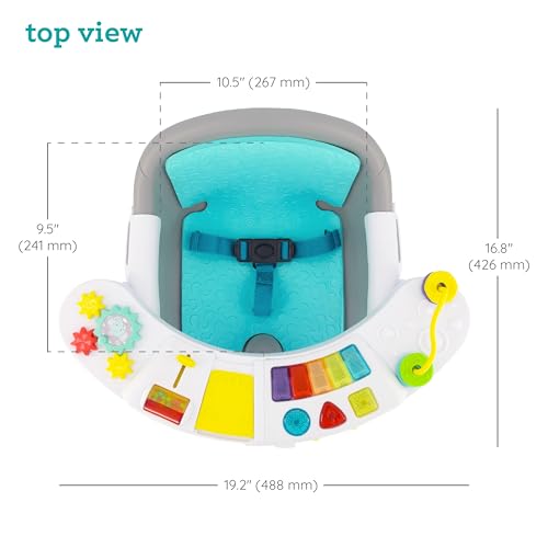Infantino Music & Lights 3-in-1 Discovery Seat and Booster - Convertible Infant Activity and Feeding Seat with Electronic Piano for Sensory Exploration, for Babies and Toddlers, Lavender