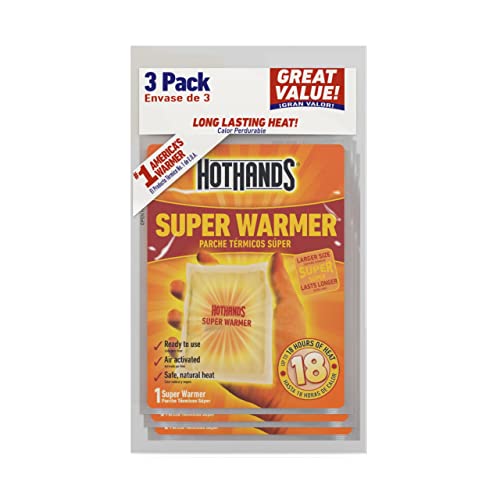 Heatmax HotHands Body & Hand Super Warmers - Long Lasting Natural Odorless Air Activated Warmers - Up to 18 Hours of Heat - 3 Individual Warmers, tan, (HH11PDQ)