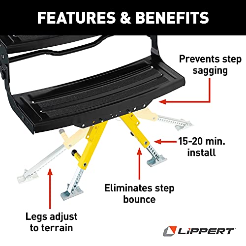 Lippert Solid Stance RV Step Stabilizer Kit for 5th Wheels, Travel Trailers and Motorhomes