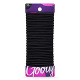 Goody Hair Womens Braided Hair Elastics Black 4mm for Medium Hair, 32 Count (Pack of 1)