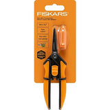 Fiskars Micro-Tip Pruning Snips - 6" Garden Shears with Sharp Precision-Ground Non-Coated Stainless Steel Blade - Gardening Tool Scissors with SoftGrip Handle