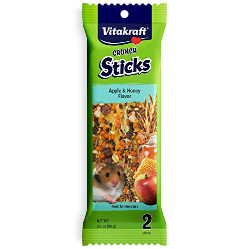 Vitakraft Crunch Sticks Apple & Honey Flavor Hamster Treat (2 Sticks), 3.5 oz