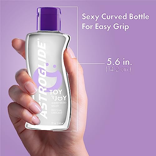 Astroglide Toy N Joy Personal Lubricant (5oz), Toy-Safe Lube for Male and Female Sex Toys, Water Based for Easy Clean-Up, Long-Lasting Pleasure, Condom Compatible, Anal Safe, Manufactured in USA…