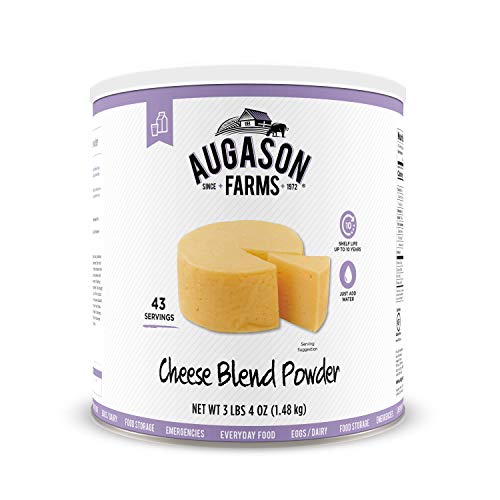 Augason Farms Cheese Blend Powder Certified Gluten Free Long Term Food Storage Everyday Meal Prep Large Can, 1.48 kg