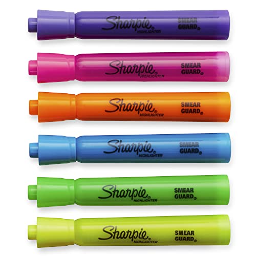 SHARPIE Tank Style Highlighters, Chisel Tip, Fluorescent Yellow, 36 Count