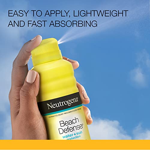 Neutrogena Beach Defense Sunscreen Spray SPF 50 Water-Resistant Body Spray with Broad Spectrum , PABA-Free, Oxybenzone-Free & Fast-Drying, Superior Sun Protection, 6.5 oz