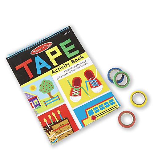 Melissa & Doug Tape Activity Book 4 Rolls of Easy-Tear Tape and 20 Reusable Scenes
