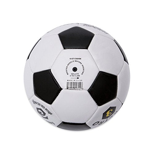 Champion Sports Retro Soccer Ball, Size 3 Black/White