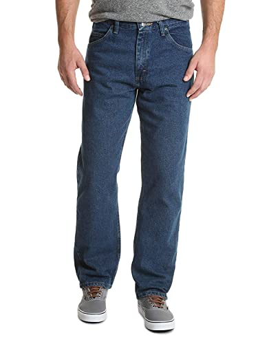 Wrangler Authentics Mens Classic 5-Pocket Relaxed Fit Cotton Jean, Dark Stonewash, 29W x 32L