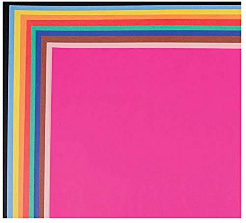 School Smart 1485739 Railroad Board, 4-ply Thickness, 22 x 28, Assorted Color (Pack of 25)