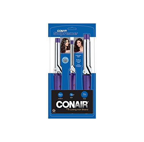 Conair Supreme Curling Iron Combo Pack, 1/2, 3/4, & 1, Set of 3