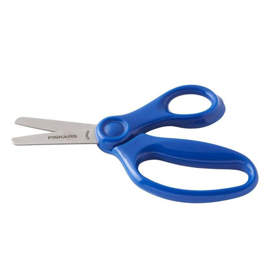Fiskars 5" Blunt-Tip Scissors for Kids 4+ - Scissors for School or Crafting - Back to School Supplies - Blue