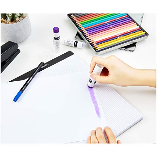 Amazon Basics Purple Washable School Glue Sticks, Dries Clear, 0.24-oz Stick,60-Pack