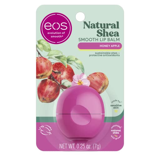 eos 100% Natural Lip Balm Stick - Strawberry Peach, Dermatologist Recommended for Sensitive Skin, All-Day Moisture Lip Care, 0.14 oz