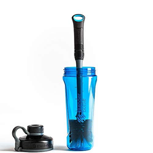 BlenderBottle 2-in-1 Shaker Bottle and Straw Cleaning Brush, 1 Pack,Gray
