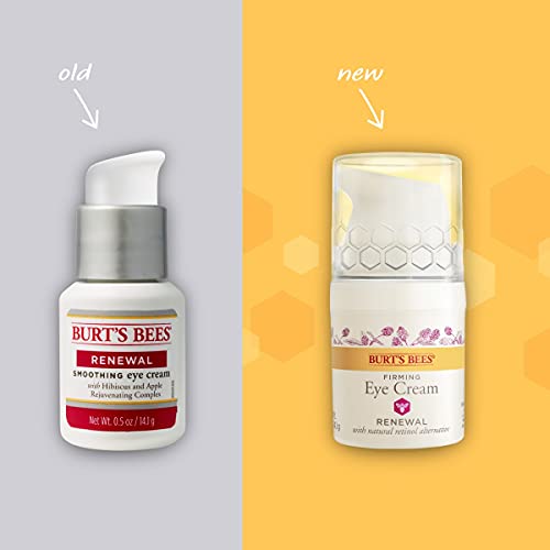 Burts Bees Eye Cream, Retinol Alternative Moisturizer, Anti-Aging, Renewal Firming Face Care, 0.5 Ounce (Packaging May Vary)